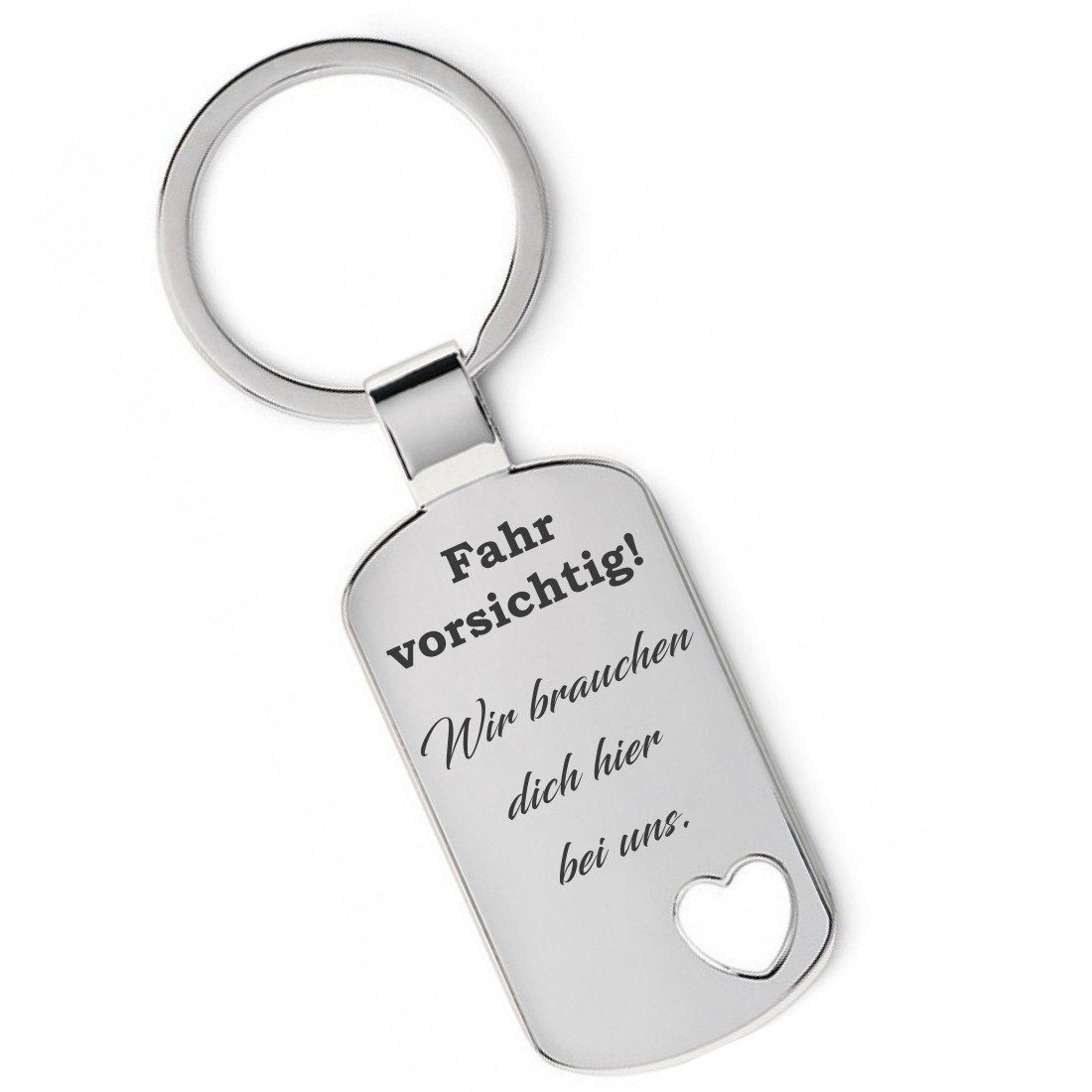 Lieblingsmensch Брелки Fahr vorsichtig - Glücksbringer Auto Anhänger für den Lieblingsmensch (Schlüsselanhänger mit Gravur, inklusive Schlüsselring), Robuste und filigrane Lasergravur