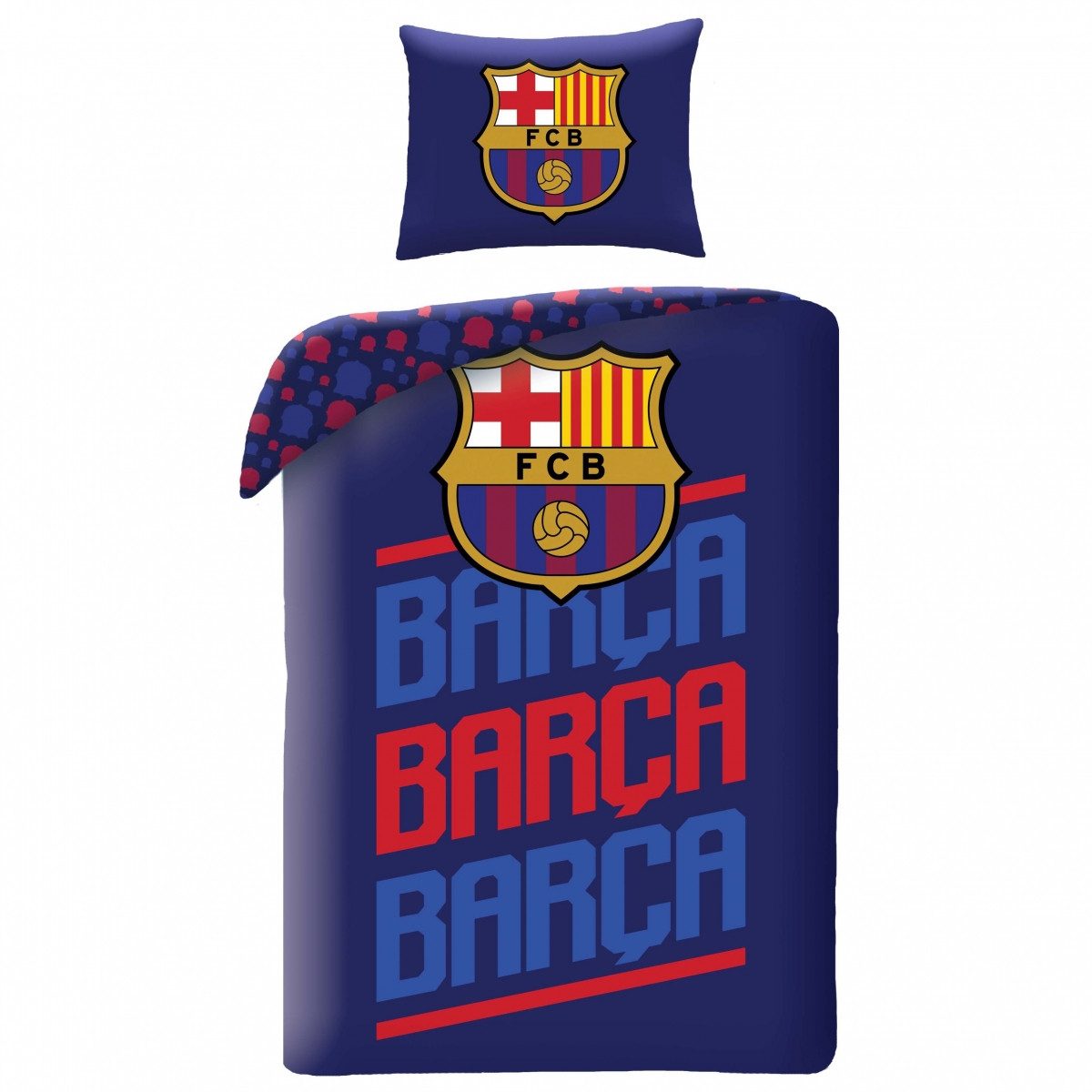 FC Barcelona Bettwäsche Bettwäsche-Set FC Barcelona Baumwolle 140x200 cm FCB-4515BL, Baumwolle, 2 teilig