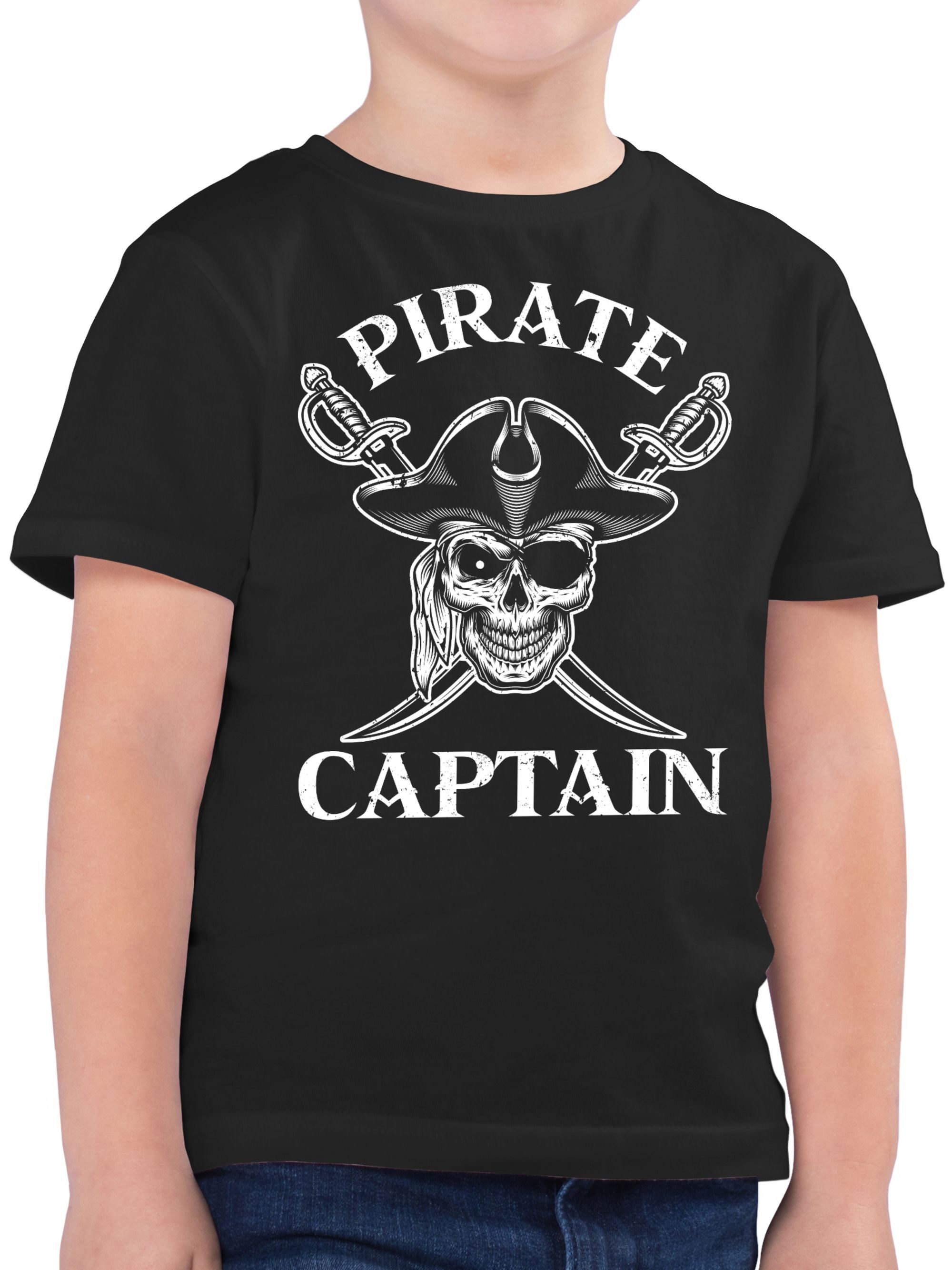 T-Shirt Pirate Captain, Piratenkapitän, Totenkopf mit Augenklappe, Piratens