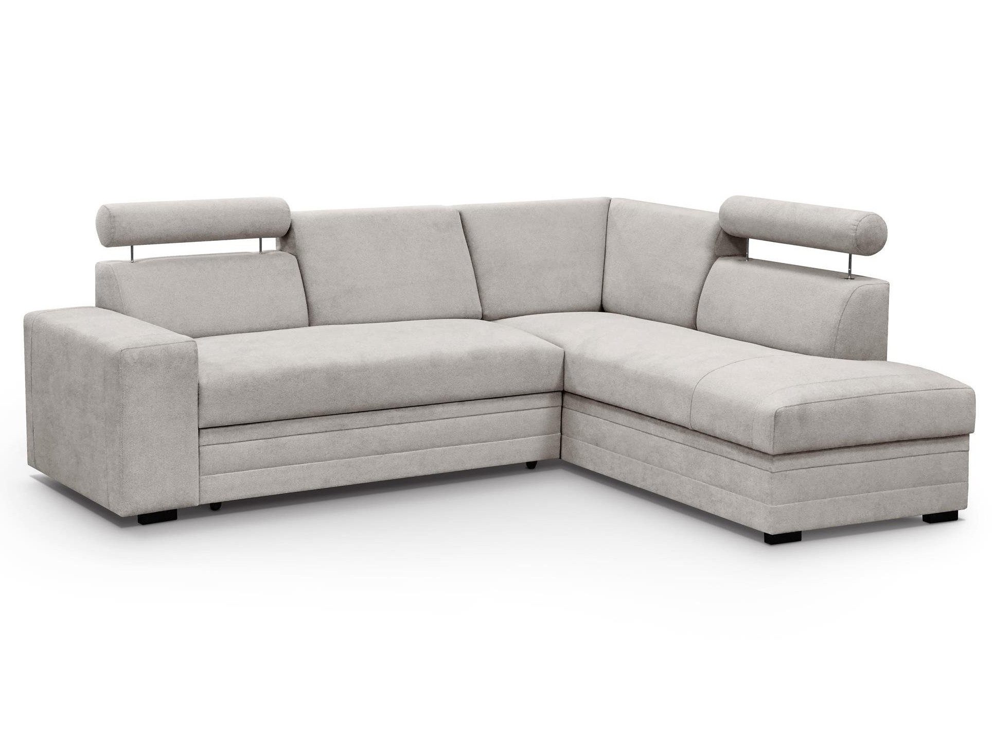 Beautysofa Ecksofa mit Bettkasten und verstellbaren Kopfstützen Roma, 250 cm breite L-Form Polsterecke, mit Schlaffunkton