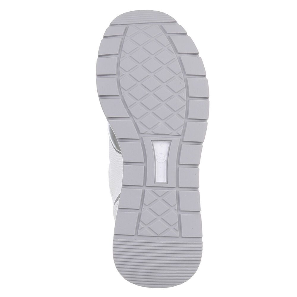 Ital-Design Moderne Sneakers für Damen mit gepolsterter Sohle und Zipper Sneaker (91154417) Keilabsatz/Wedge Sneakers Low in Weiß