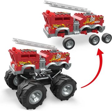 MEGA Spielzeug-Auto Hot Wheels Feuerwehr-Auto Monster Truck, (284-tlg), mit 2 Figuren