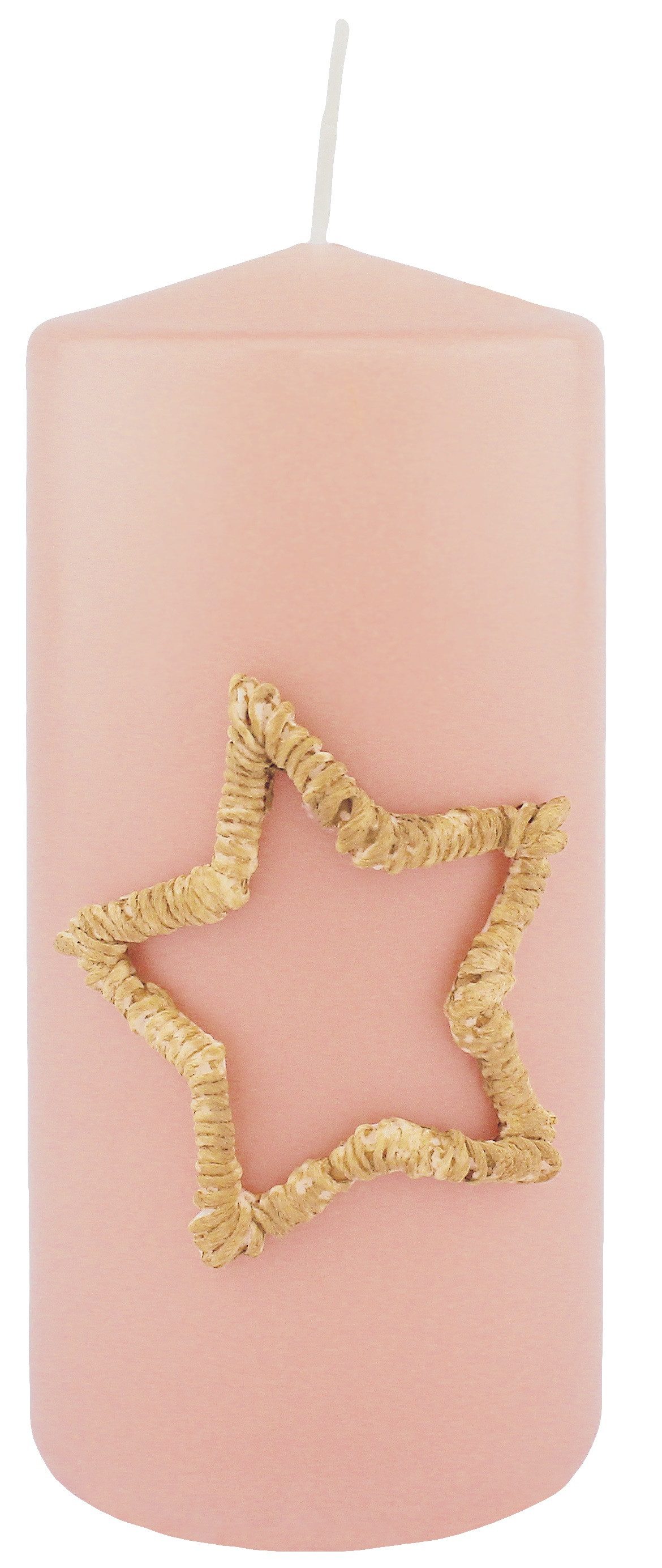 Wiedemann Kerzen Adventskerze Stumpenkerzen Advent "Stella" Lachs 150 x Ø 68 mm, 4 Stück