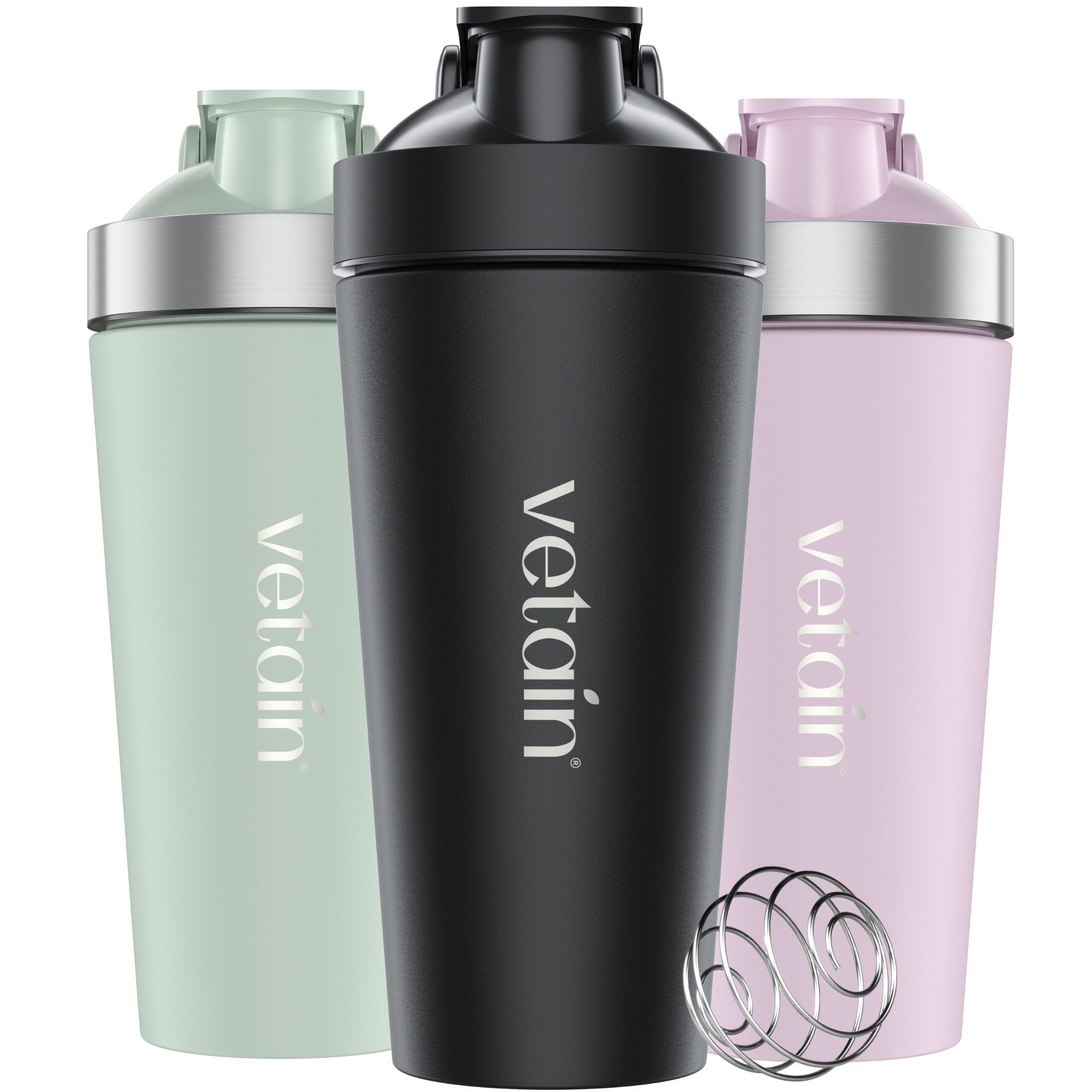 VETAIN Protein Шейкер Edelstahl 700ml - 100% Auslaufsicher, Außen gravierte Messskala - Frei von BPA & DEHP - Spülmaschinenfest