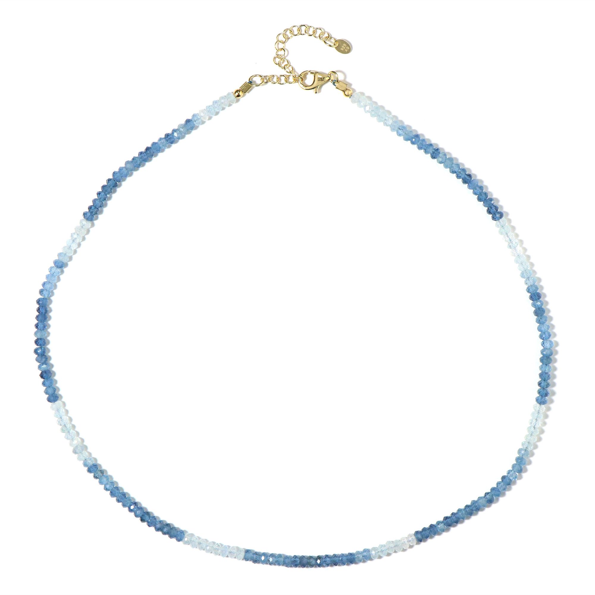 Cavill Silberkette Ofiki Aquamarin Vergoldete Halskette 40,15ct (1-tlg)