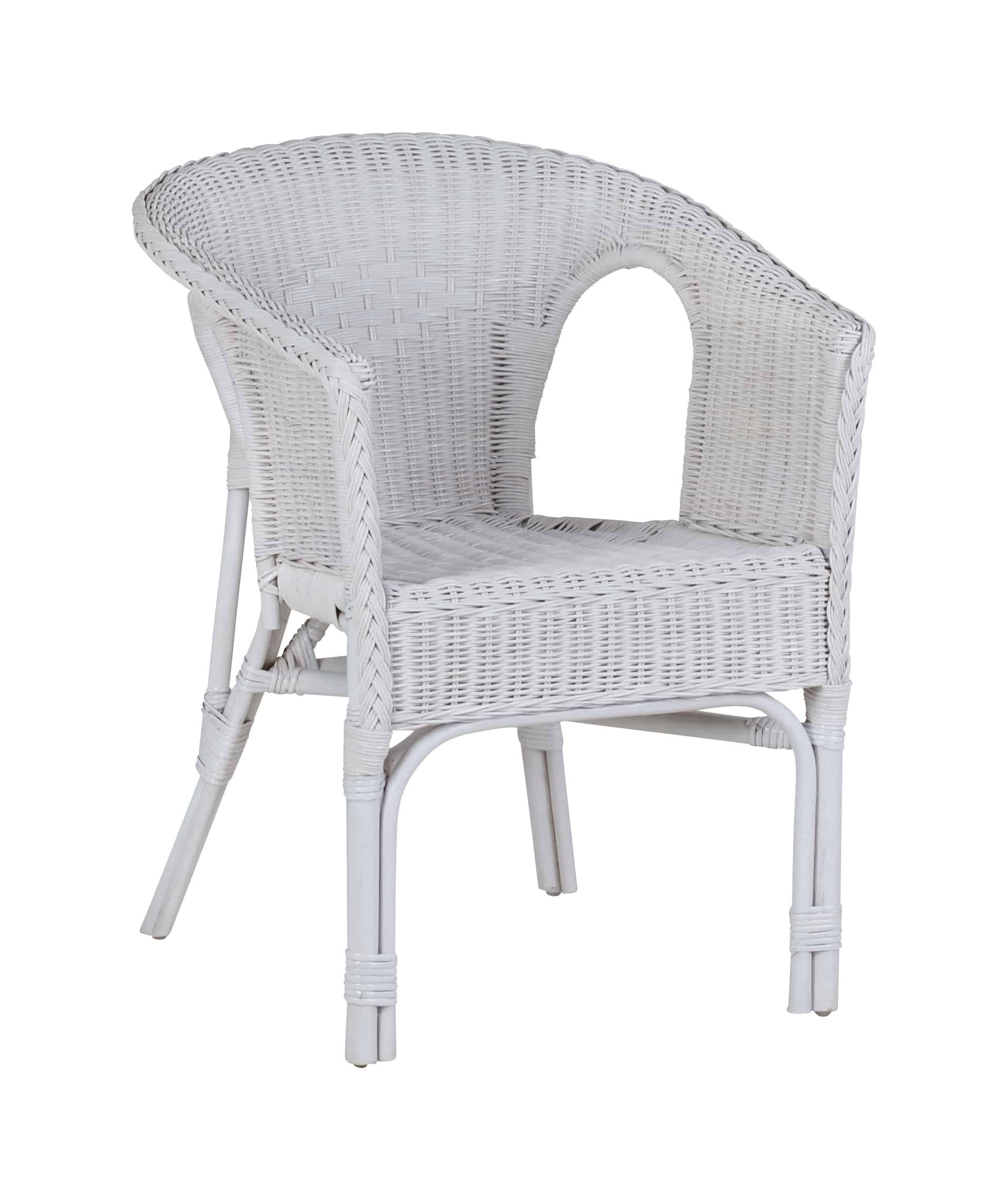 MiaMöbel Rattanstuhl Rattan, aus Rattangeflecht Weiß günstig online kaufen