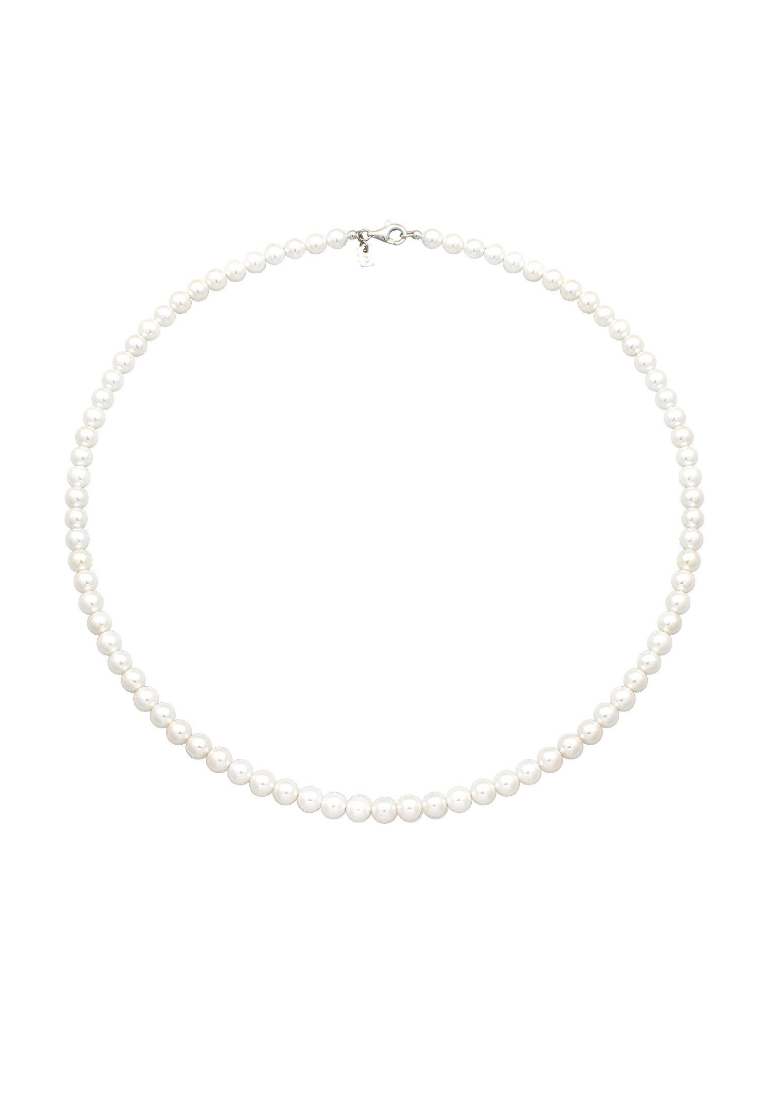 Kuzzoi Silberkette Perlenkette Muschelkernperlen Weiß 925 günstig online kaufen