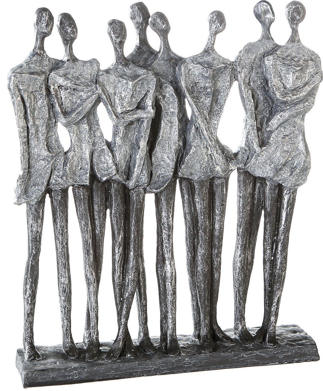 Casablanca by Gilde Dekofigur Skulptur (1 antikfinish, Spruchanhänger, 34 Höhe Mädelsabend, Dekoobjekt, silber cm, mit St), antik Wohnzimmer