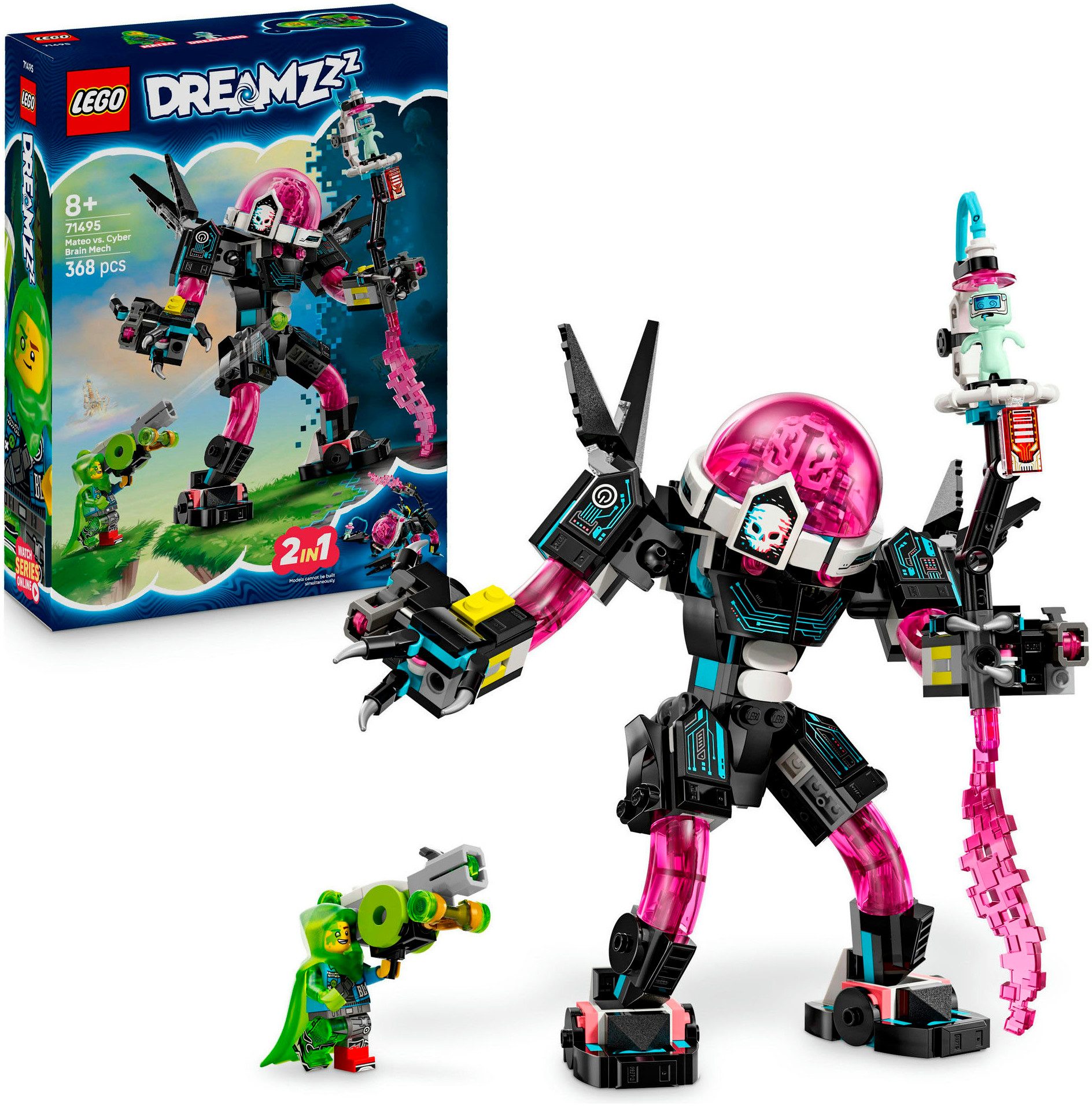 LEGO® Mateo vs. Cyberhirn-Mech (71495), LEGO DREAMZzz Konstruktionsspielste günstig online kaufen