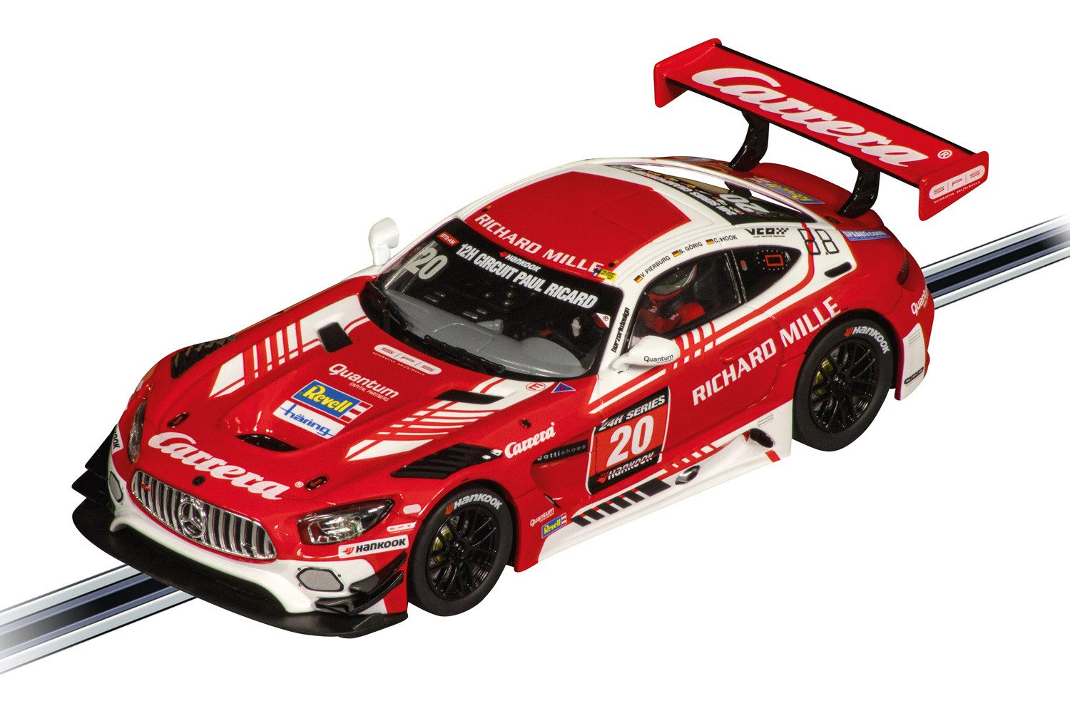 Rennbahn-Auto Mercedes-AMG GT3 "Carrera, No.20" 12h Paul Ricard, 2021 mit Licht