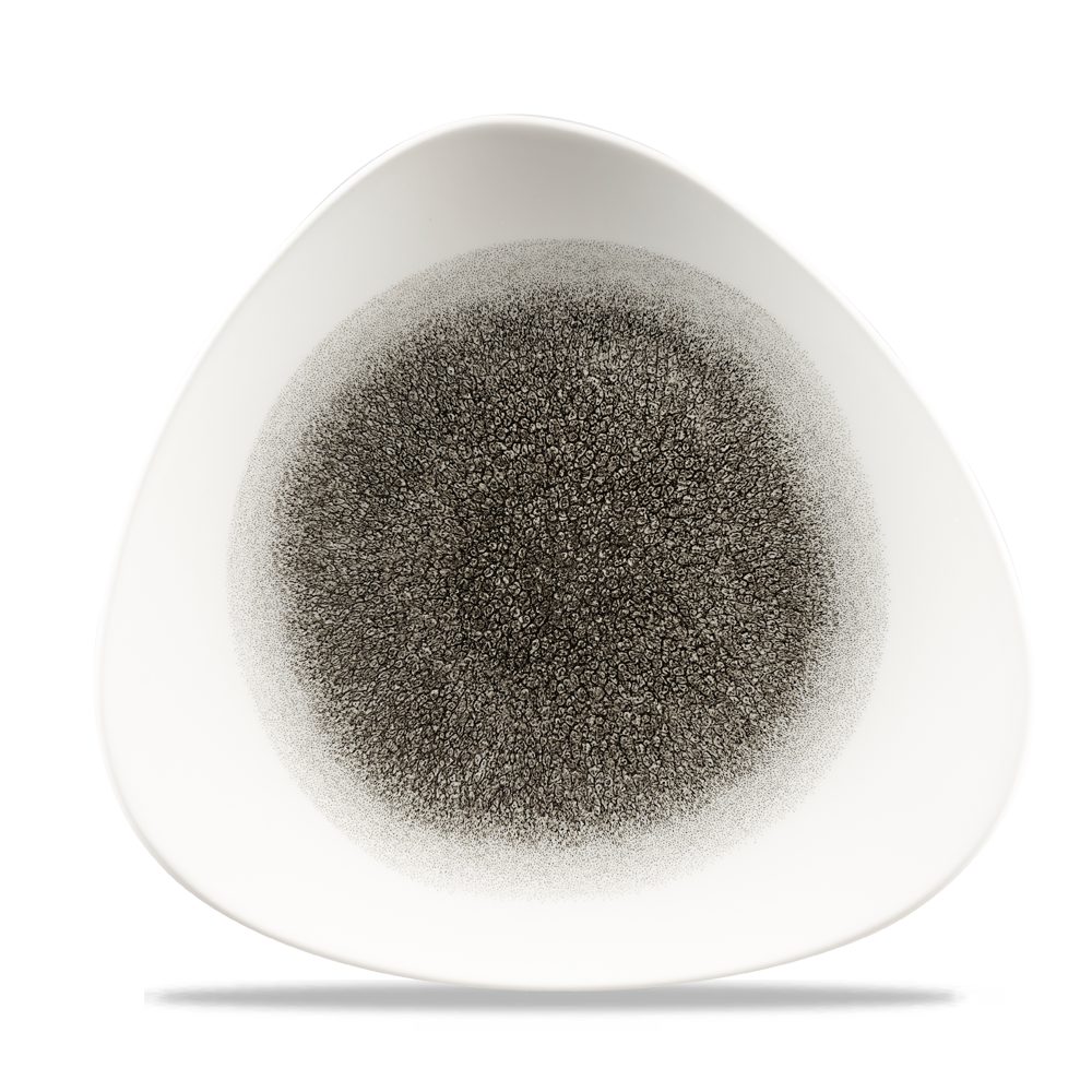 Teller Super Vitrified Studio Prints Raku Quartz Black Teller