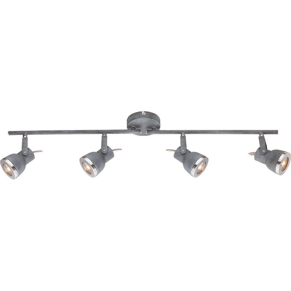 LED grau etc-shop 4 Deckenstrahler schwenkbar Warmweiß, Deckenleuchte, inklusive, Flammig Deckenlampe Leuchtmittel