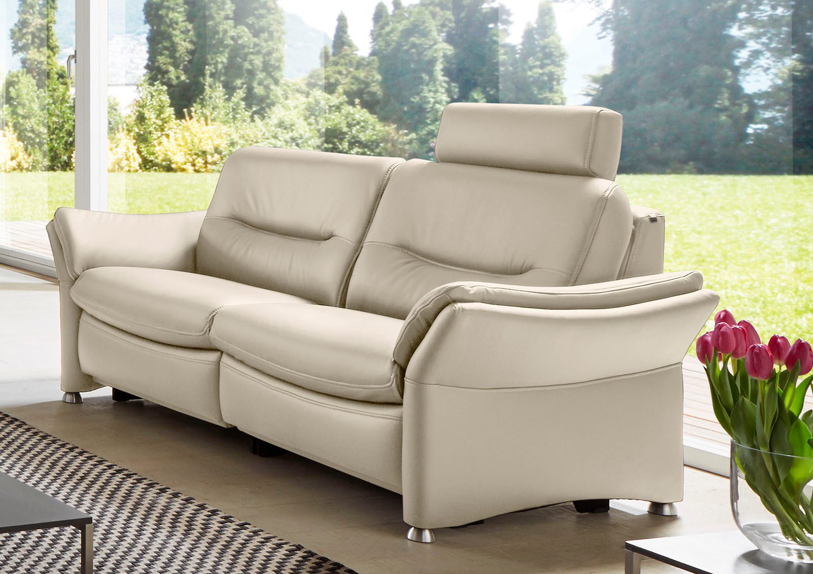 HUKLA 2,5-Sitzer HU-SF15058 Ledersofa, Breite 194 cm, aus Leder, optional K günstig online kaufen