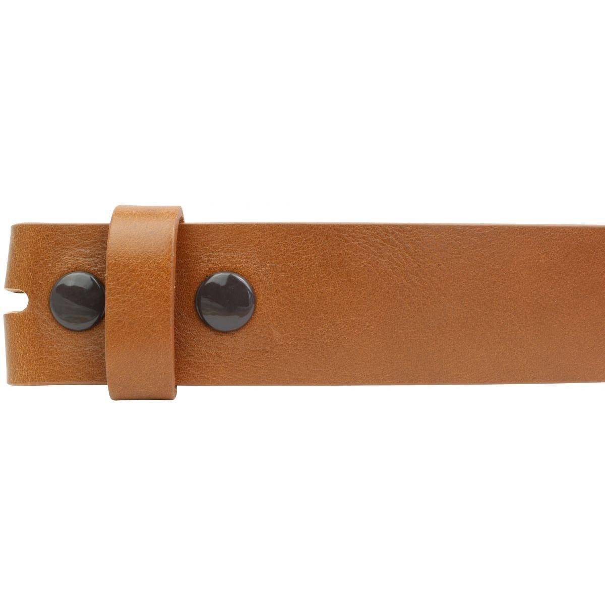 Druckknopf-Gür Vollrindleder BELTINGER aus 4 Druckknöpfen - Wechselgürtel cm Ledergürtel Braun mit