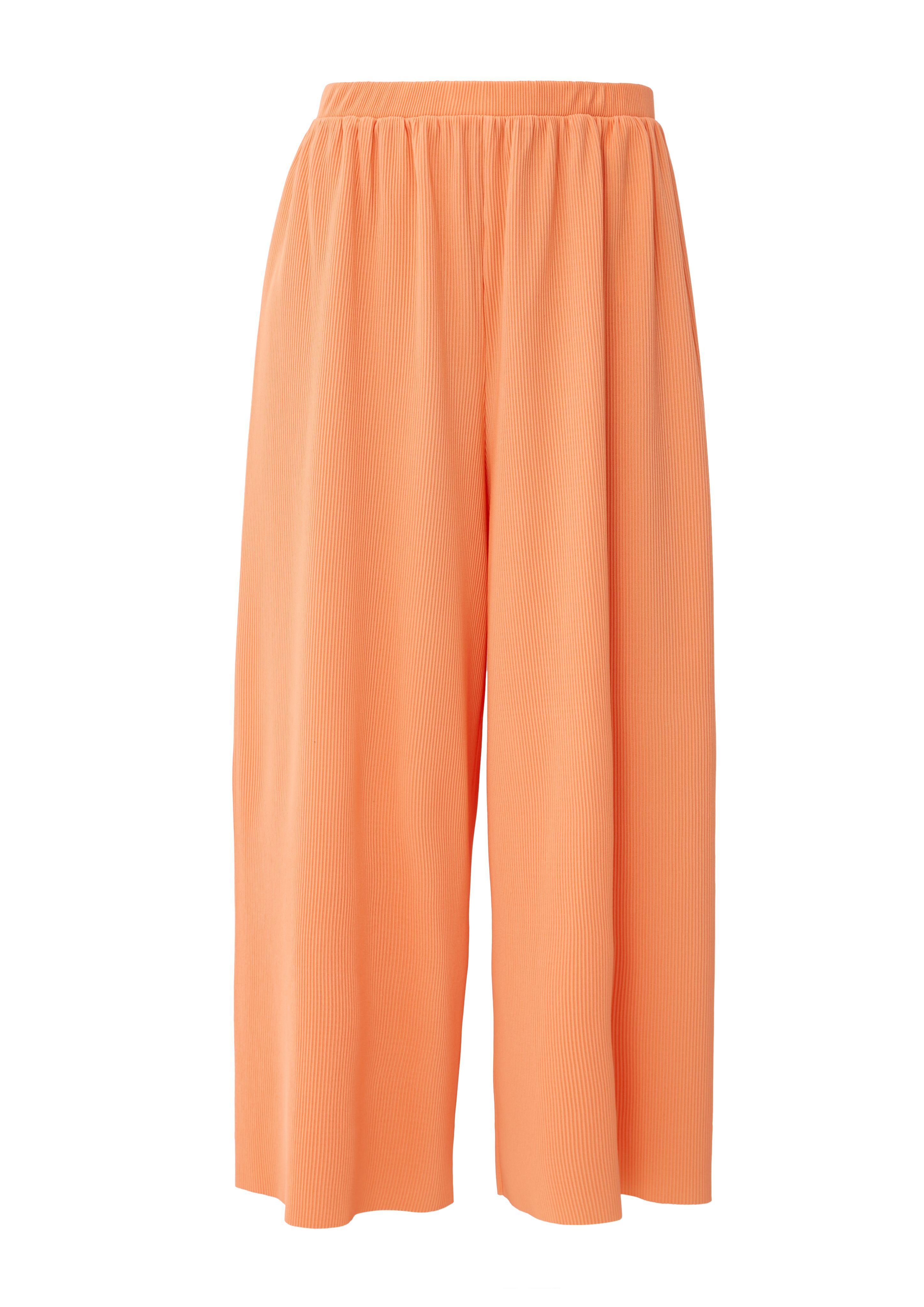 s.Oliver Raffung Plisseéfalten Culotte 7/8-Hose mit papaya