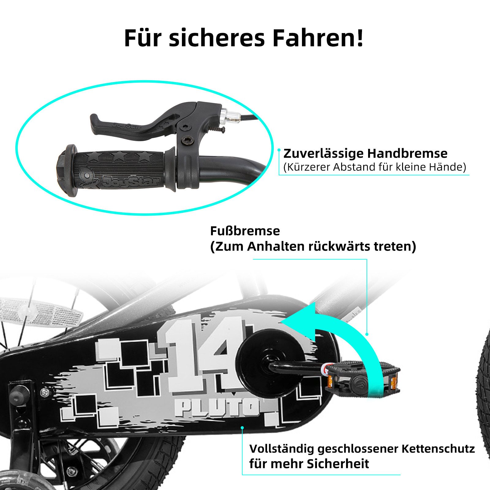 JOYSTAR Kinderfahrrad 12/14 /16/18/20 Zoll fahrrad für Jungen und Mädchen 3-12 Jahre, Mit Korb, Stützrädern, Fahrradklingel, Flaschenhalter, Kettenabdeckung