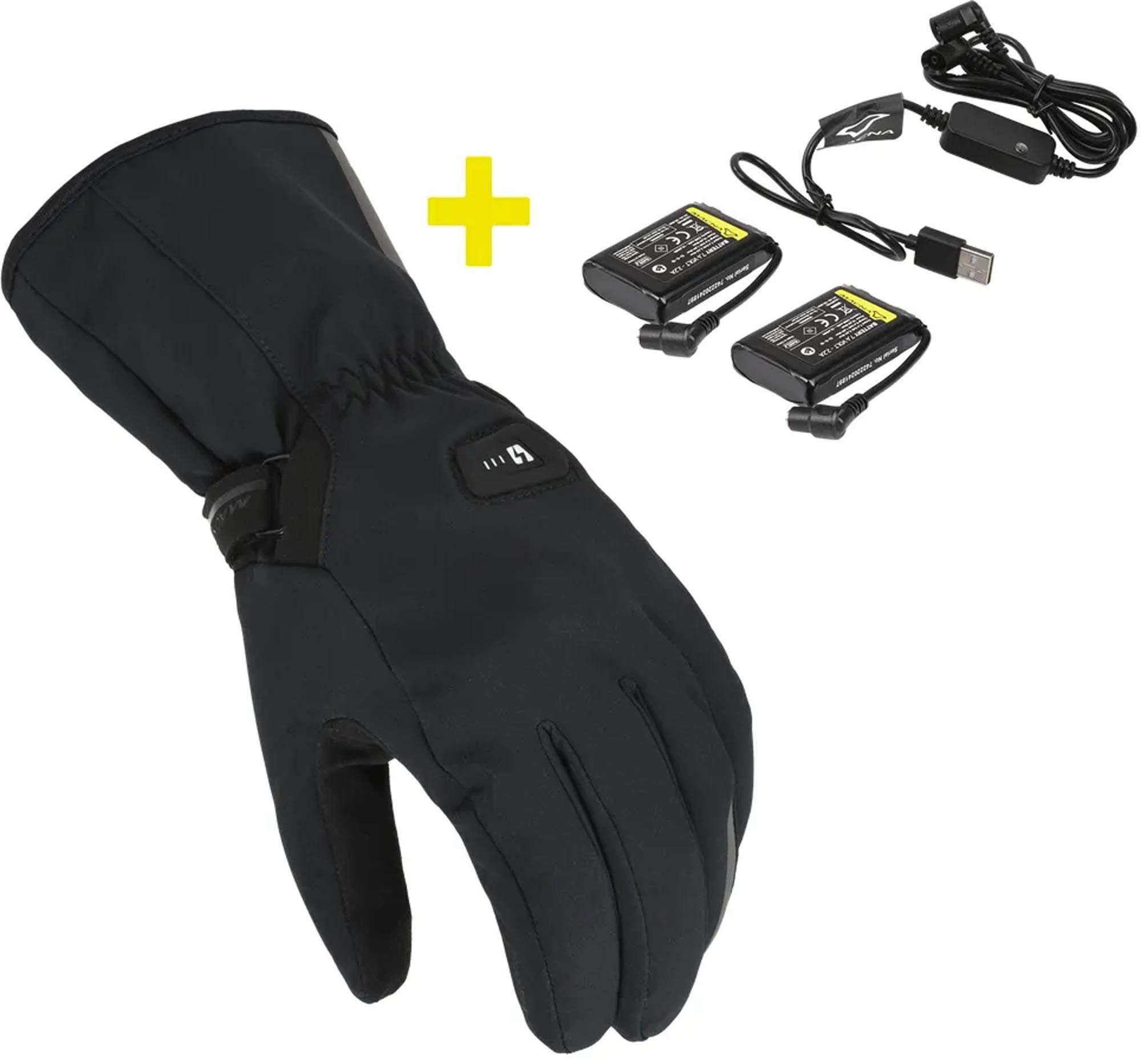 Macna Motorradhandschuhe Unite 2.0 RTX Kit wasserdichte beheizbare Winter Damen Motorrad Hands beheizbar,lange Stulpe,gefüttert,Touchscreenbedienung möglich,was