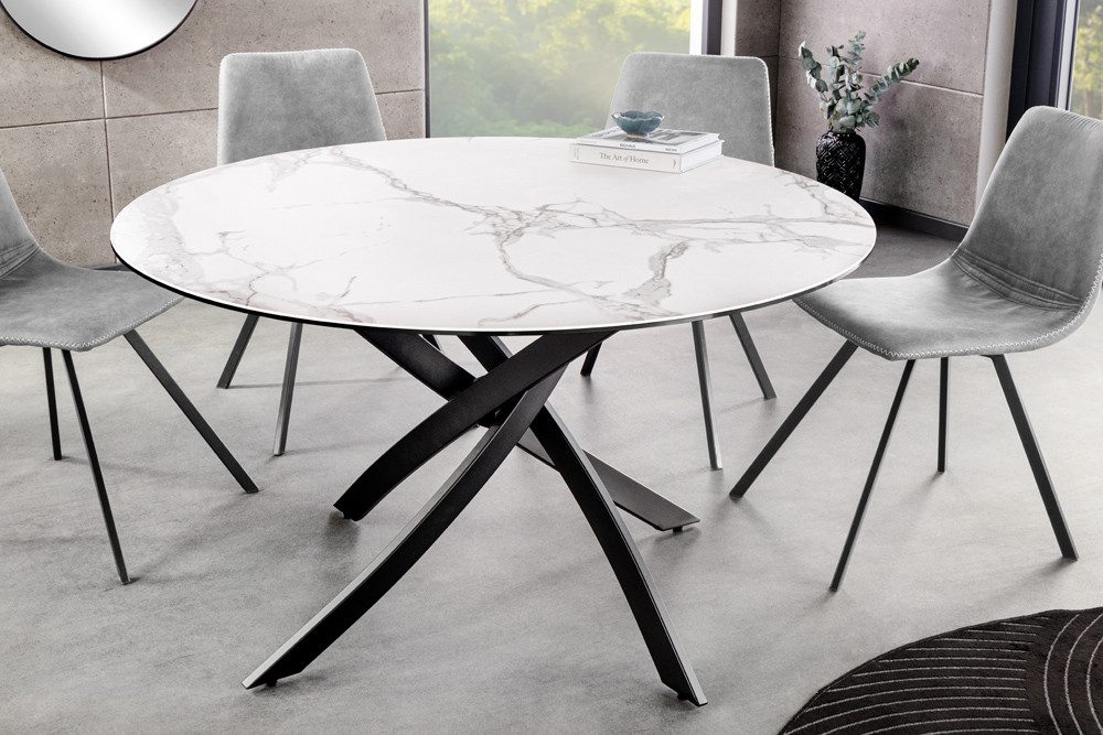 riess-ambiente Esstisch ALPINE 120cm, weiß | schwarz