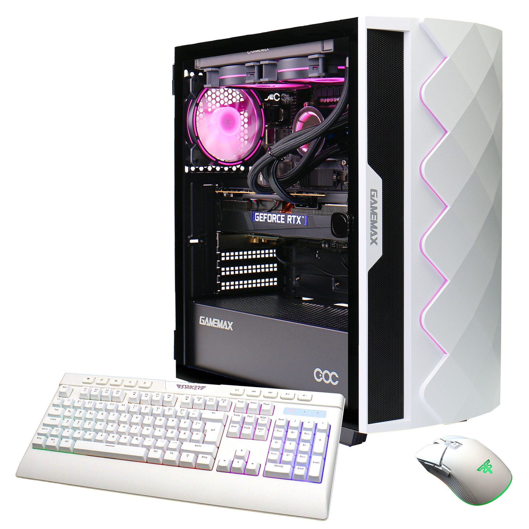 GAMEMAX Diamond WT 7702 AMD Ryzen 5 9600X RTX 5060 32GB DDR5 1TB SSD Gaming-PC (AMD Ryzen 5 9600X, RTX 5060, 32 GB RAM, 1000 GB SSD, Wasserkühlung, Windows 11, DDR5 RAM)