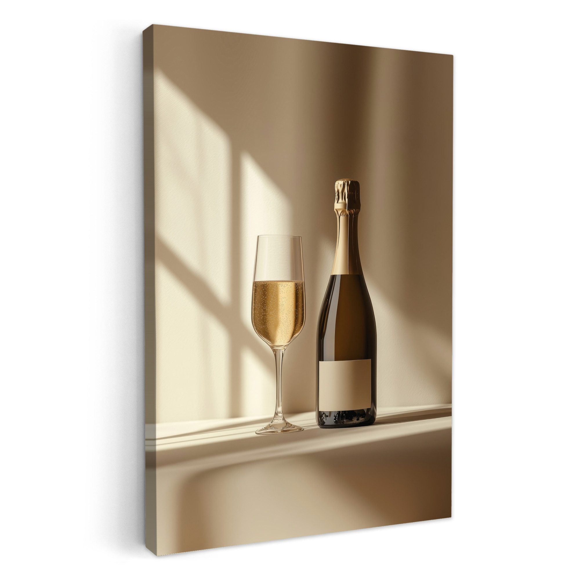 OneMillionCanvasses® Leinwandbild Champagner - Beige - günstig online kaufen