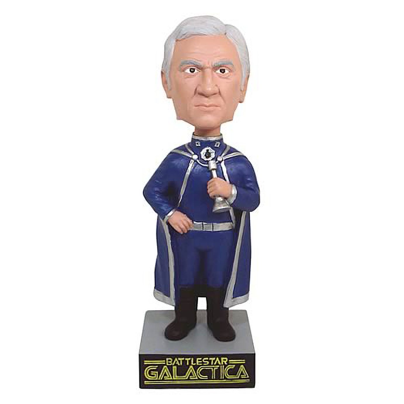 Bif Bang Pow Actionfigur Battlestar Galactica Bobble Head Commander Adama Figur, (1-tlg), Mit viel Liebe zum Detail gefertigt