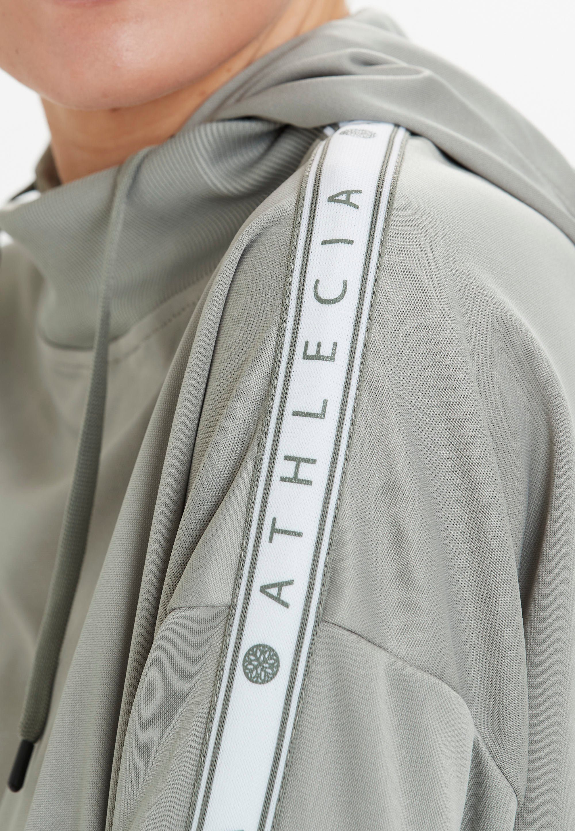ATHLECIA Sella hellgrün Kapuzensweatshirt Logoprint-Streifen mit W hippen