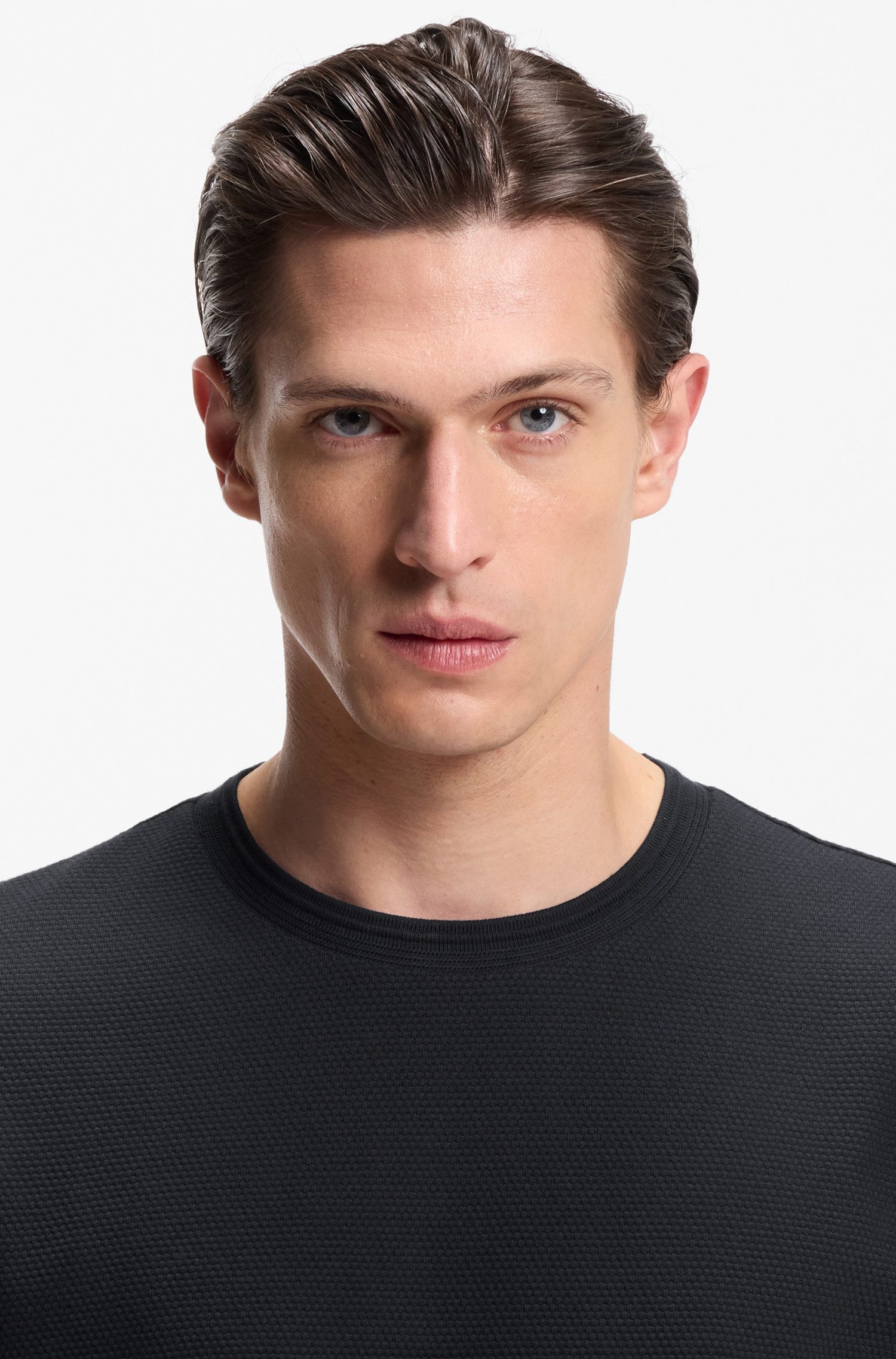 BOSS T-Shirt Tiburt 240 mit Jacquard-Struktur, regular fit günstig online kaufen
