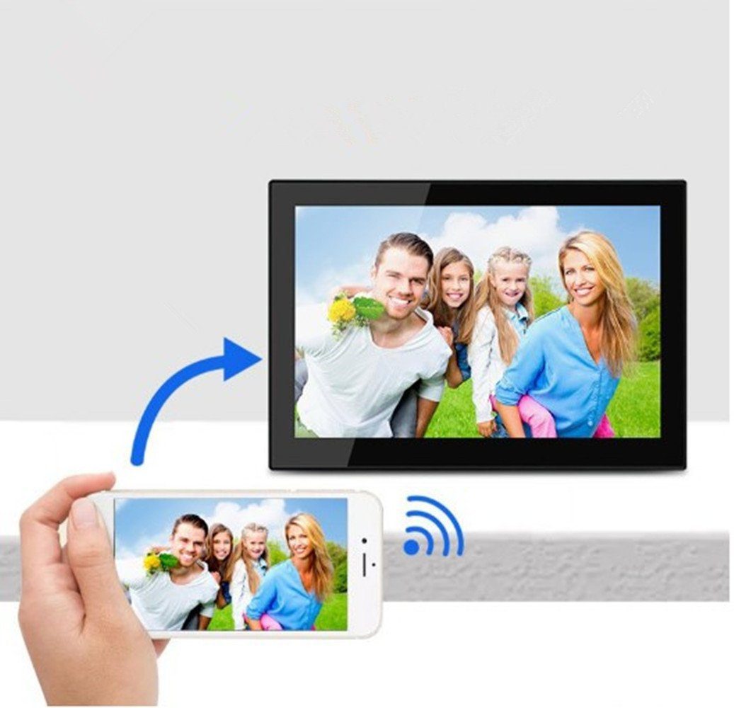 AURIVION Bilderrahmen 10 Zoll Digitaler Bilderrahmen WLAN 1280*800P, für 1 Bilder (Set, 1 St), Speicher Digitale Bilderrahmen Auto-Rotat, Elektronischer Digitaler Bilderrahmen Bilderrahmen mit Touchscreen