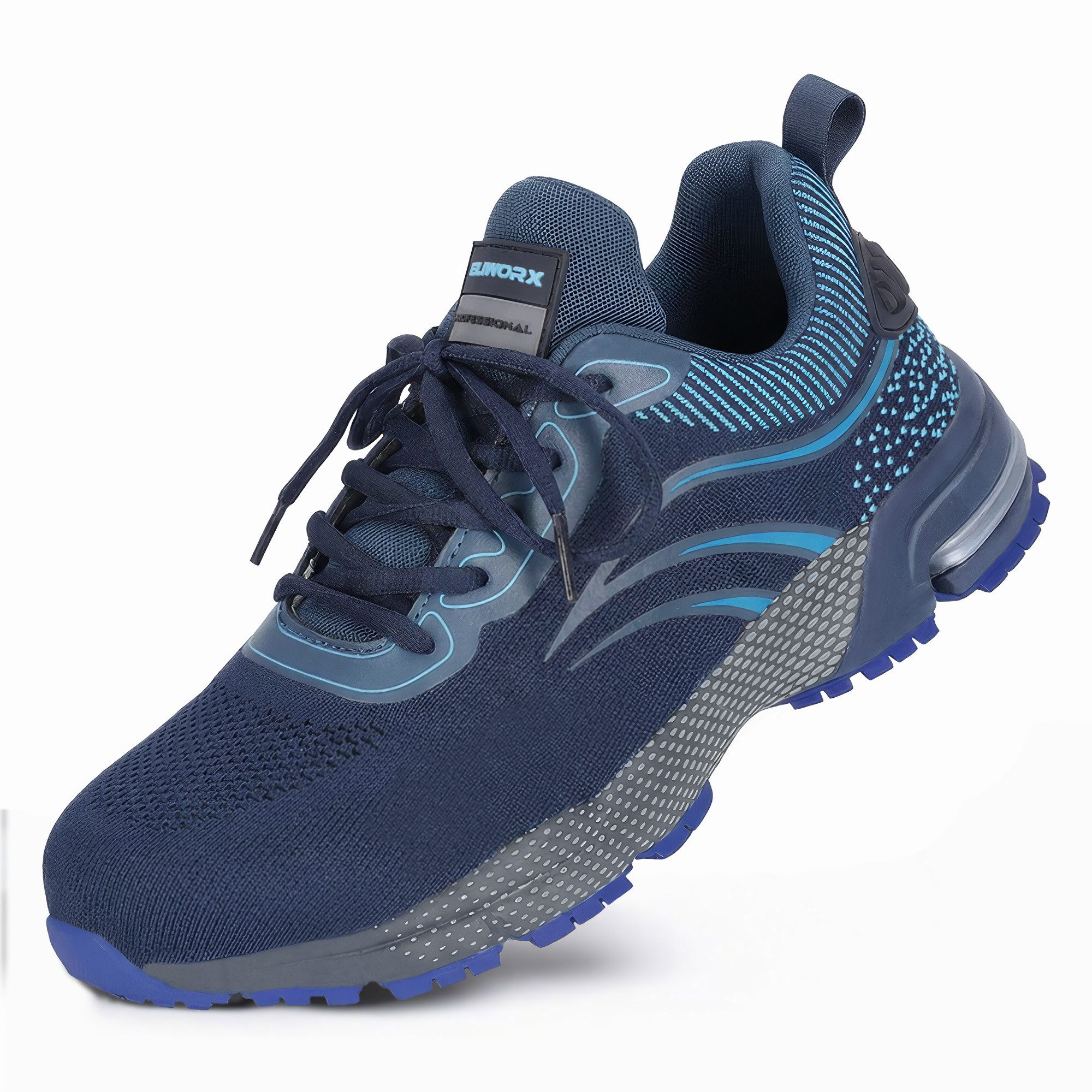 ELIWORX S1 PL Schuh mit Stahlkappe, Atmungsaktives Mesh - Arbeitsschuhe Herren Sicherheitsschuh Durchtrittsichere Zwischensohle aus Kevlar, besonders rutschhemmend