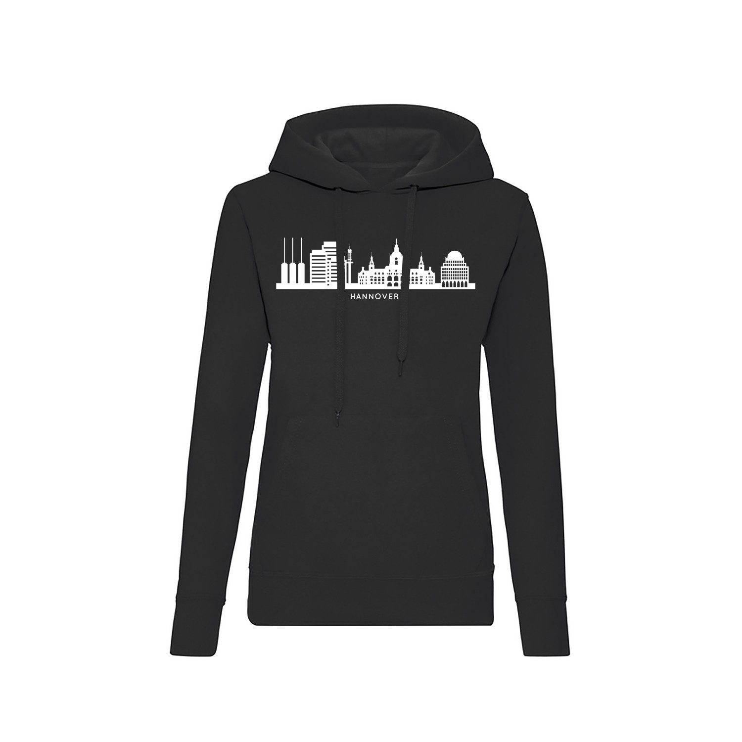 Blondie & Brownie Hoodie Hannover Damen Hoodie Skyline Print Kapuzenpullover für Freizeit Mode (Einzelstück, Einzelartikel) Hannover Damen Hoodie Stadtpanorama