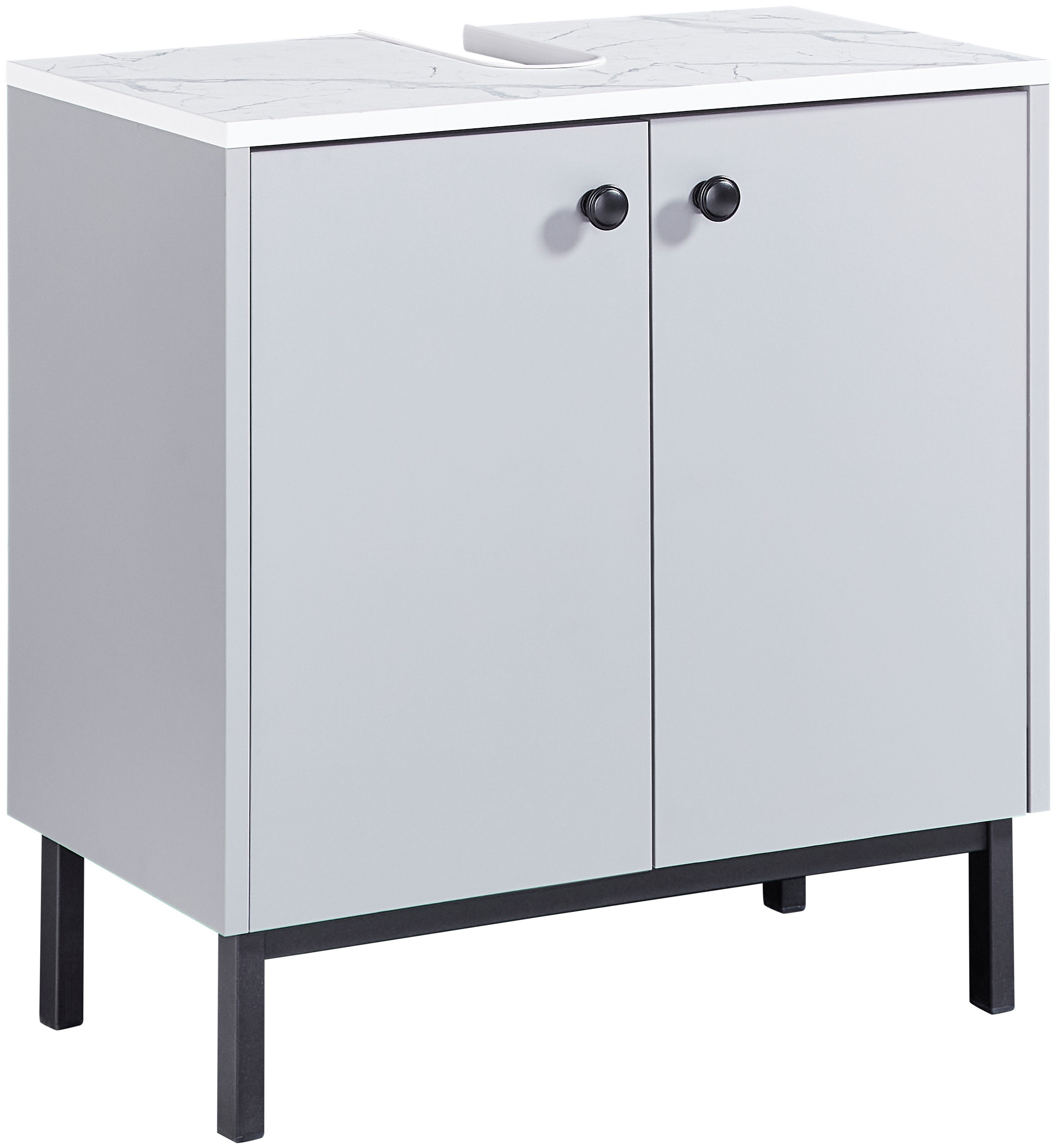 welltime Waschbeckenunterschrank Avan Breite 60 cm, Untergestell aus Metall | Waschbeckenunterschränke