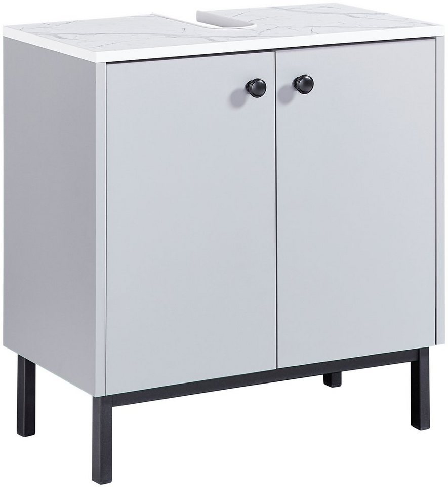 welltime Waschbeckenunterschrank Avan Breite 60 cm, Untergestell aus Metall