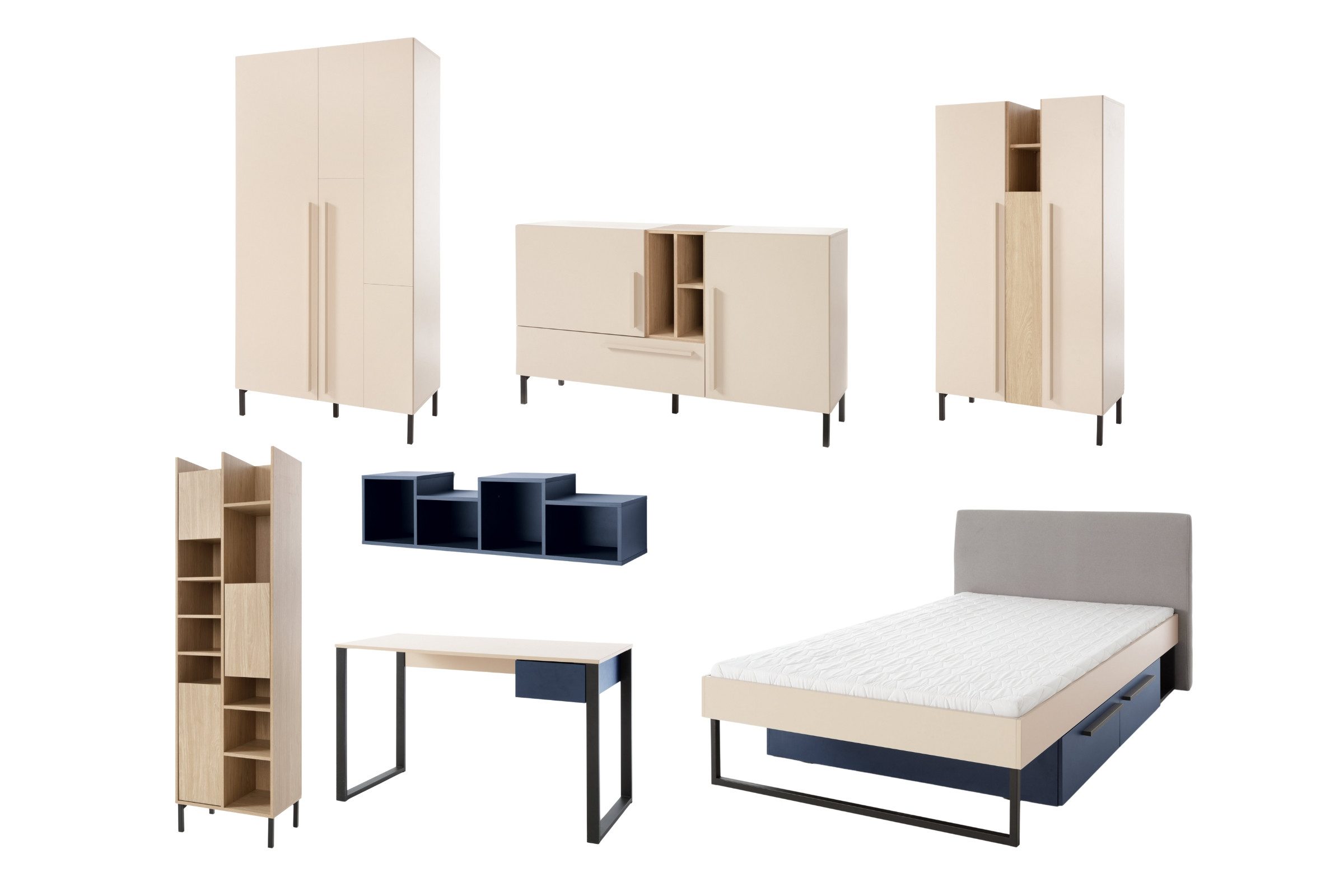 Jugendzimmer-Set SORENTO B 7-teilig