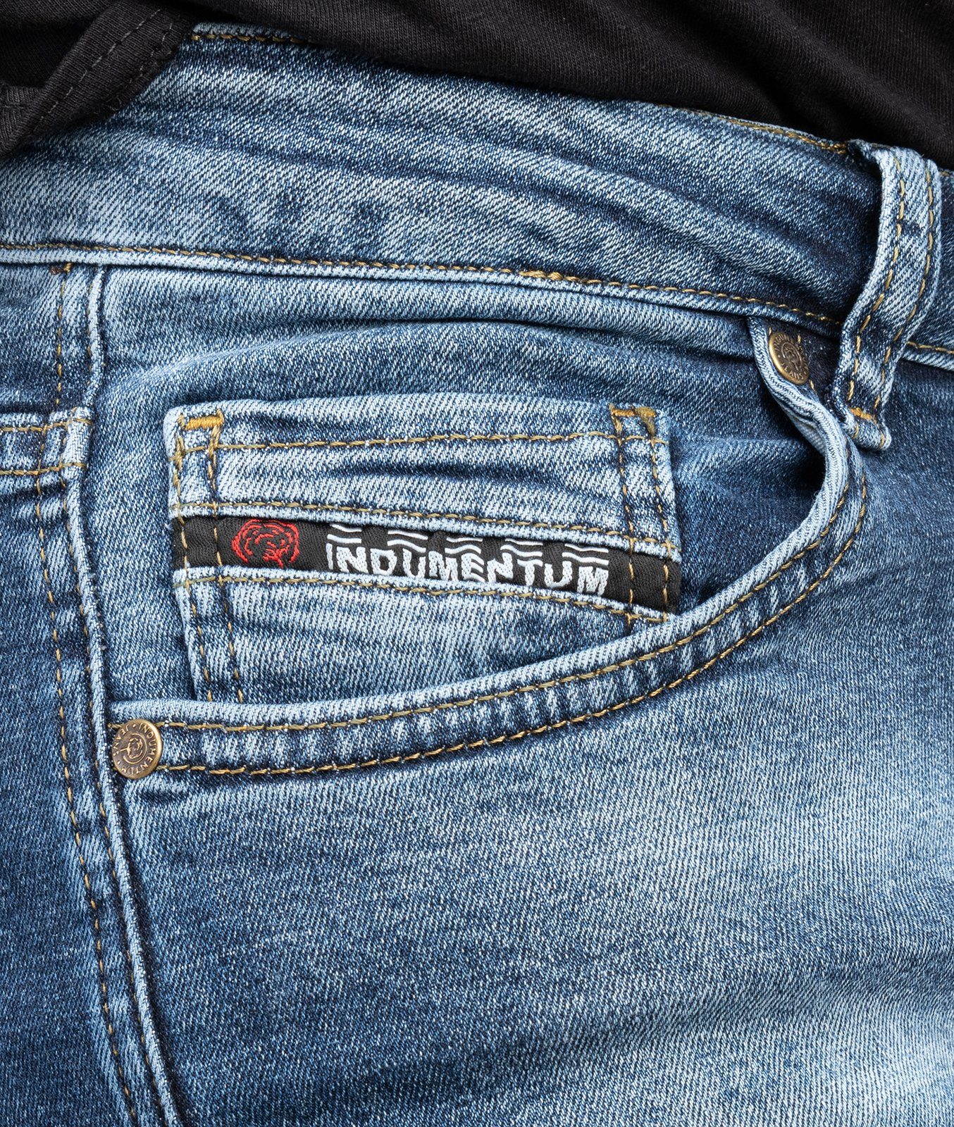 IS-300 Indumentum Slim-fit-Jeans Stonewashed Herren Jeans Blau