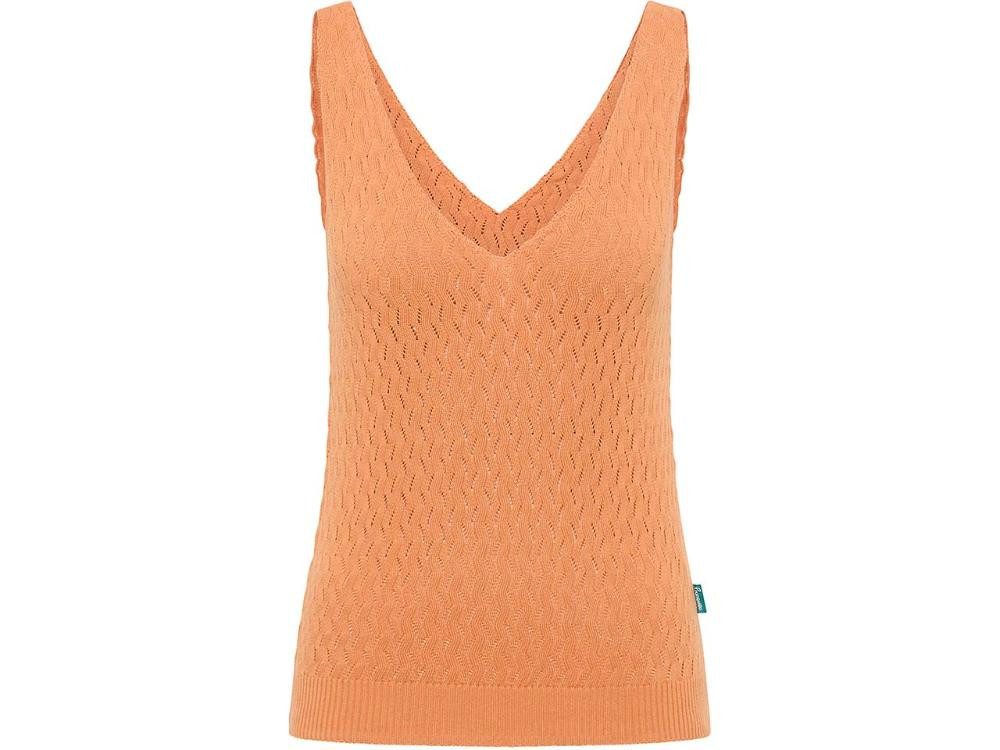 Tranquillo V-Shirt tranquillo Bio-Damen-Strick-Top mit V-Ausschnitt