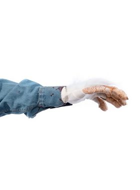 Zagone Studios Kostüm Affenhände weiß, Handschuhe mit Latexapplikationen für bleiche Primaten