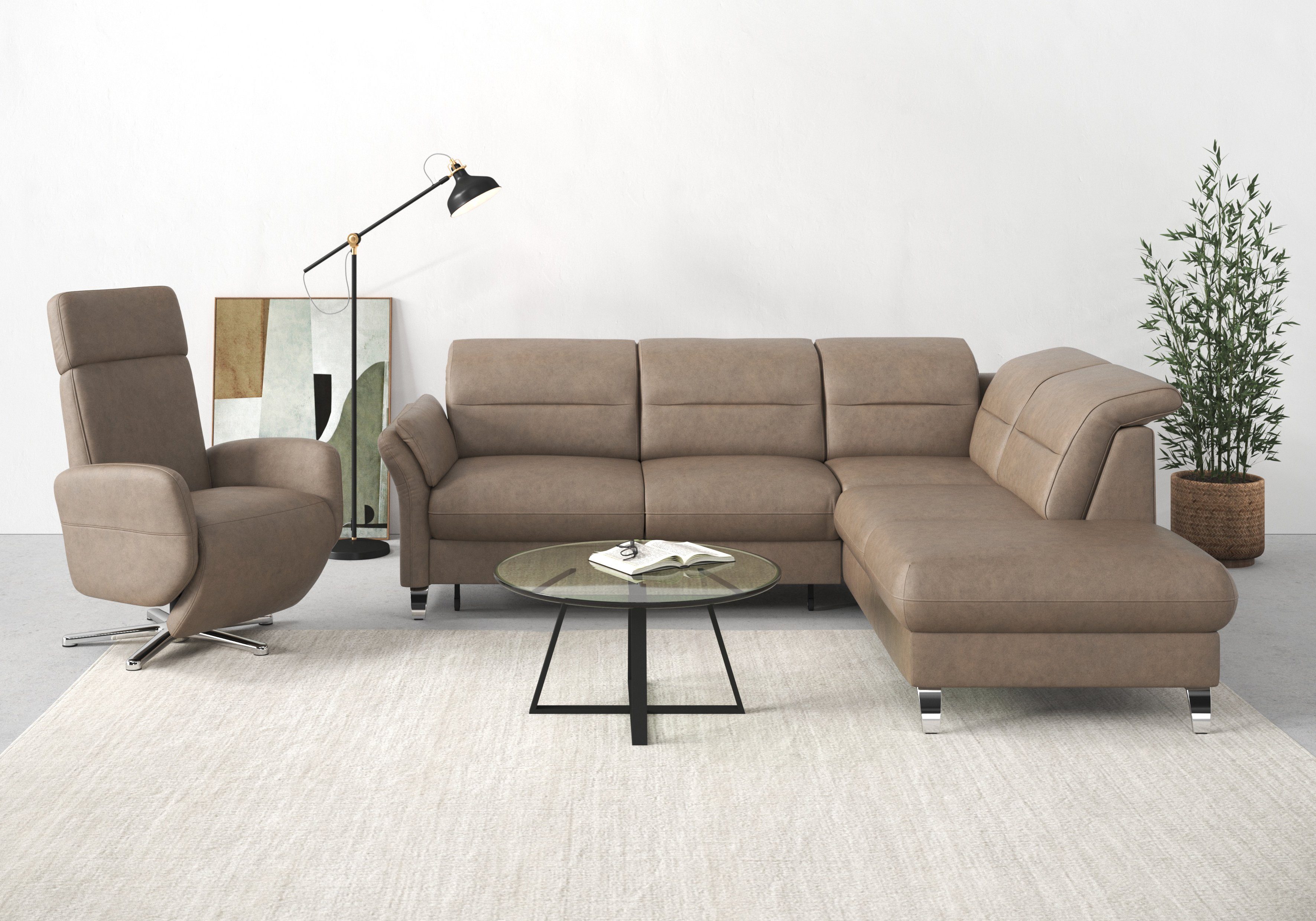 sit&more Ecksofa Grenoble L-Form mit Federkern, günstig online kaufen