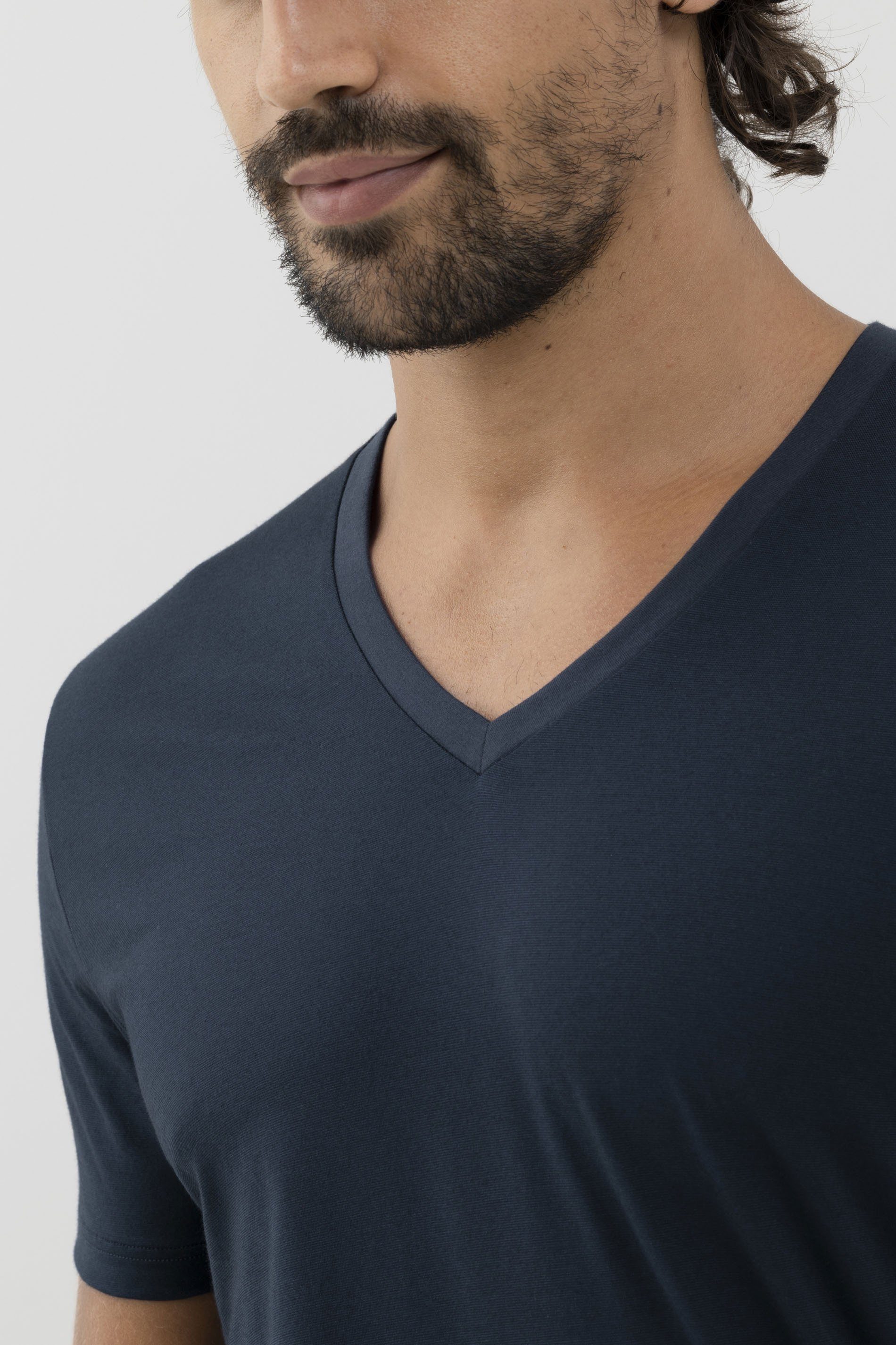 Uni Yacht V-Shirt Cotton (1-tlg) Serie Mey Dry Blue Colour