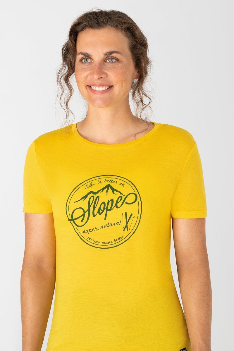 SUPER.NATURAL Print-Shirt Merino T-Shirt W SLOPES TEE feinster Merino-Mater günstig online kaufen