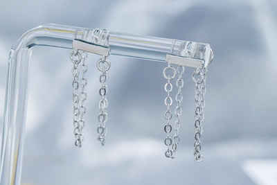 Eyecatcher Paar Ohrstecker Drop Chain Ohrringe. Minimalistische Ohrstecker (Einzeln)