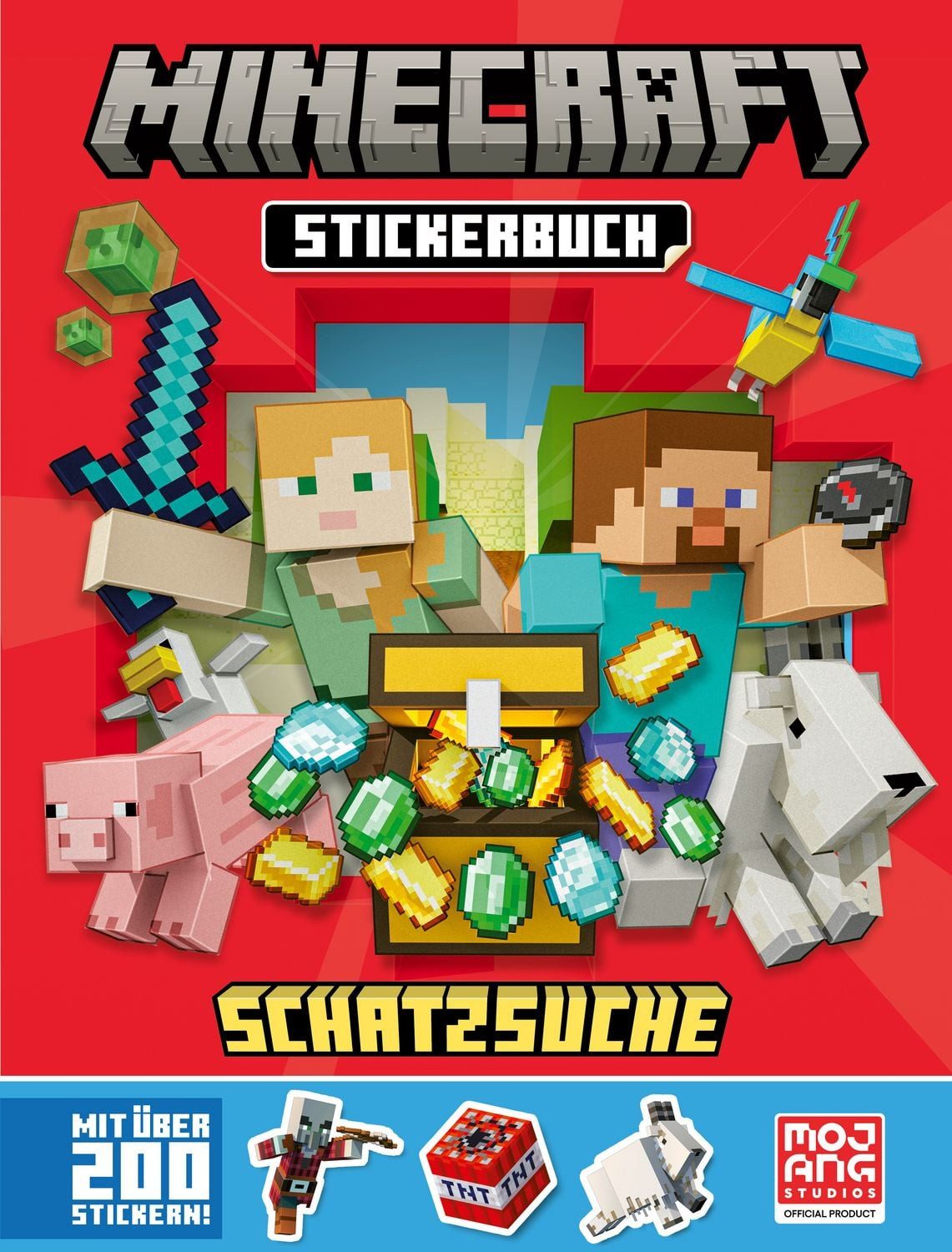 Kinderbuch Minecraft Stickerbuch Schatzsuche Ein offizielles Minecraft-Stickerbuc Minecraft, Mojang AB