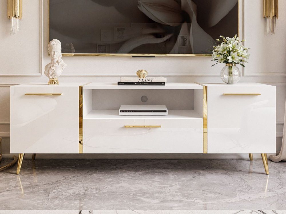 ALLHOUSE24 TV-Schrank DIAMANT GOLD Metall Beine günstig online kaufen