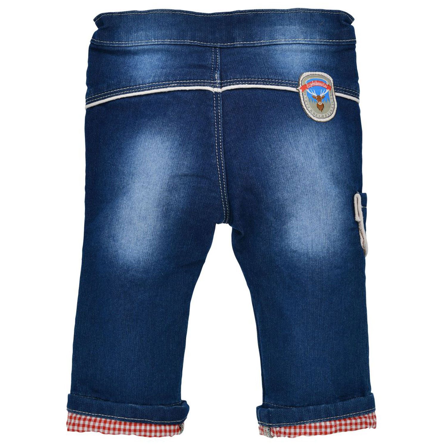 BONDI Trachtenlederhose BONDI Lange Baby Jungen Jeans 91842, Blue denim
