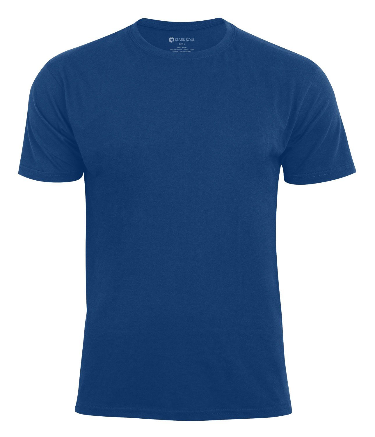 Stark T-Shirt, Pack Baumwolle Marineblau T-Shirt Soul® 2er