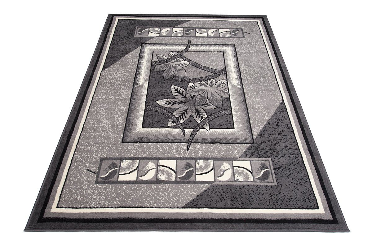 Mazovia Designteppich Modern Teppich Kurzflor Wohnzimmerteppich Robust und pflegeleicht GRAU, 250 x 350 cm, Fußbodenheizung,Allergiker geeignet,Farbecht,Pflegeleicht,Geometrisch