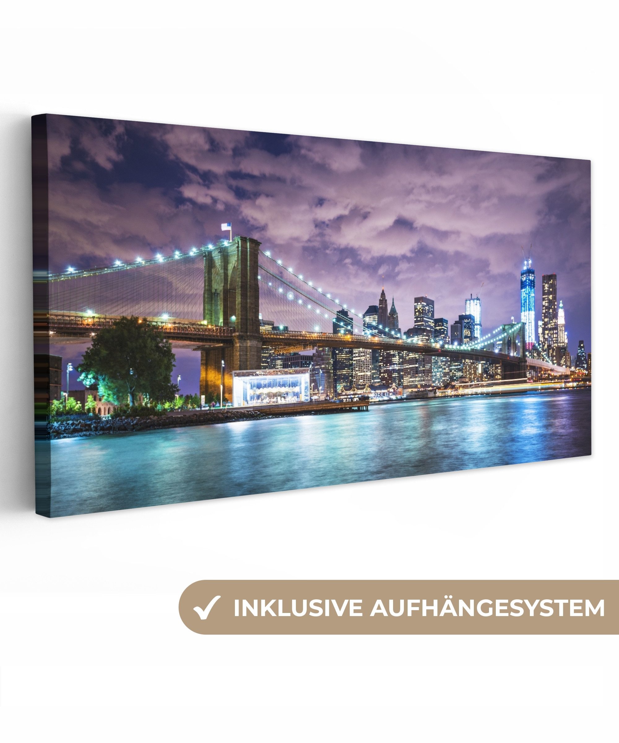 OneMillionCanvasses® Leinwandbild Panorama New York - günstig online kaufen