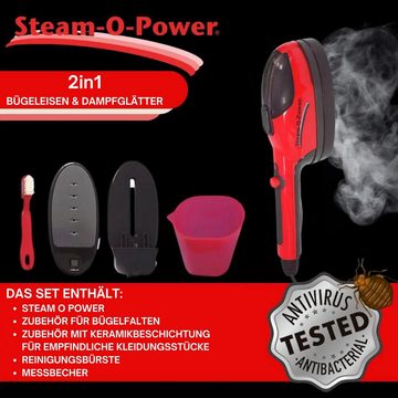 Best Direct® Dampfbürste Steam-O-Power 2 in 1, 770 W, Bügeleisen & Dampfglätter, leicht und kompakt ideal für die Reise