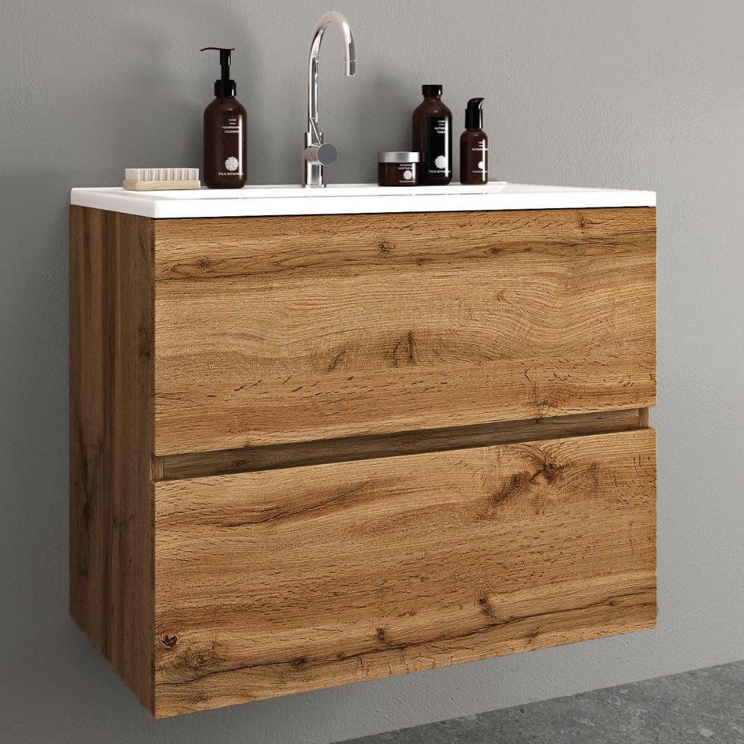 Möbelhandel Klipenstein Waschbeckenunterschrank 65/80/100 cm, mit Waschtisch, fertigmontiert 65 cm, 80 cm, 100 cm Breite