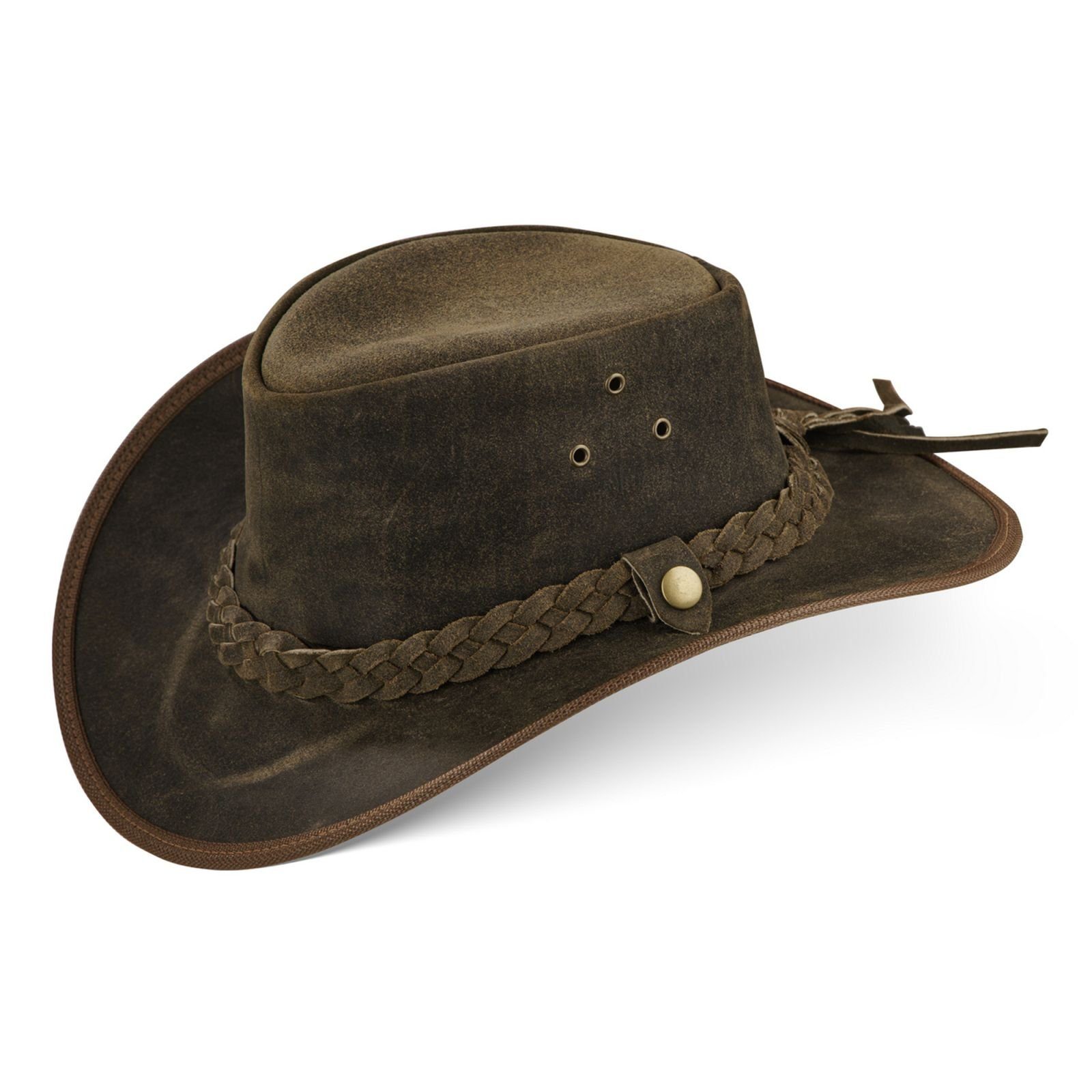 BLACK FOREST FOX Cowboyhut TEXAS Unisex Western Cowboy Leder Hut (1-St)