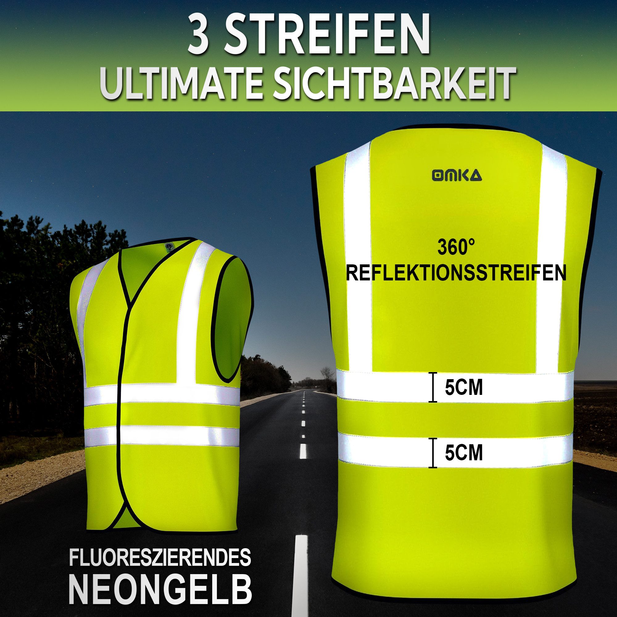 Warnweste 4 x Warnweste Set Amazon
